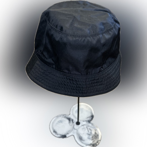Prada Embroidered Stitch Logo Black Bucket Hat - Picture 10 of 11